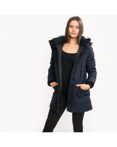 Nobis Synthetic Carla Ladies Parka in ch Navy (Blue) - Lyst