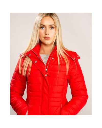 Joules Womens Linden Padded Coat RED