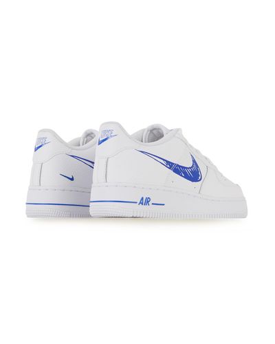 air force 1 scribble blue