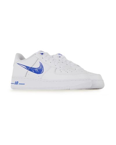 air force 1 scribble blue