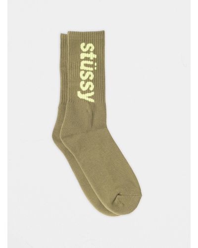 helvetica jacquard crew socks