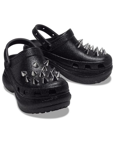 black sparkly crocs