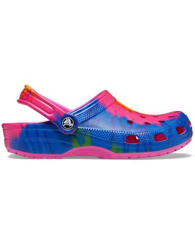 crocs tie dye pink