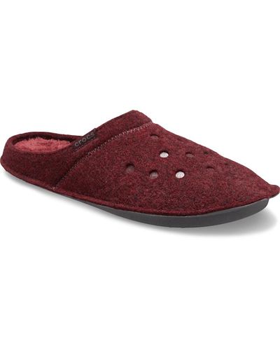 croc fuzzy slippers