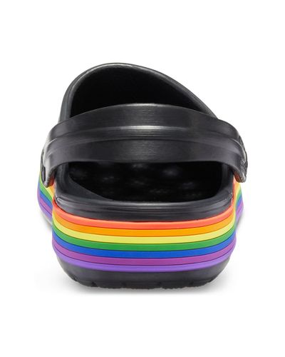 dark rainbow crocs