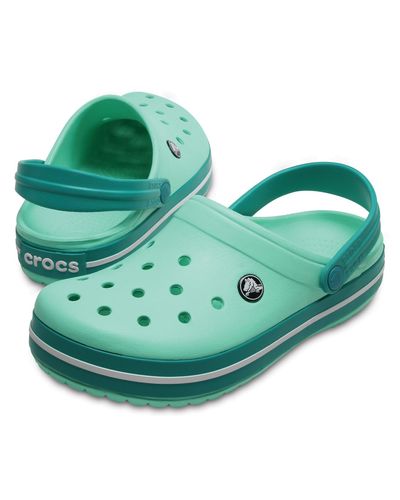 tropical teal crocs
