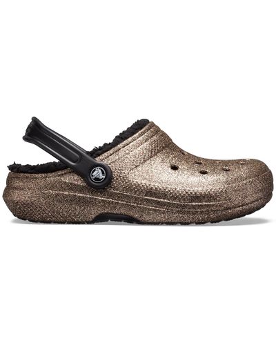 Classic Glitter Lined Clog in Gold 
