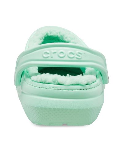 lined crocs mint