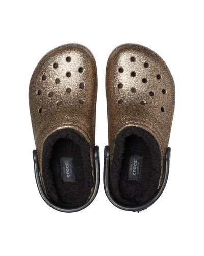 womens glitter lined crocs