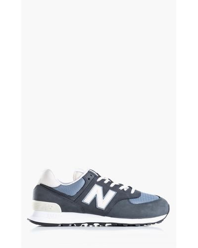 New Balance Leather Ml574 Syp Navy 