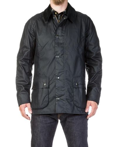 Barbour Cotton Ashby Wax Jacket Navy in Blue for Men - Lyst