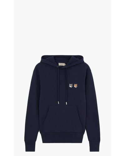maison kitsune double fox head hoodie