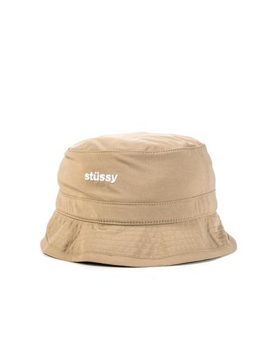 Stussy Cotton Bungee Bucket Hat Tan in 