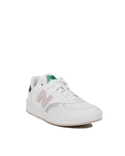 New Balance Fleece Women's Crt300 Sneakers in White/Green (White ...