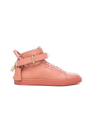 Buscemi 100mm Leather Sneakers in Pink | Lyst