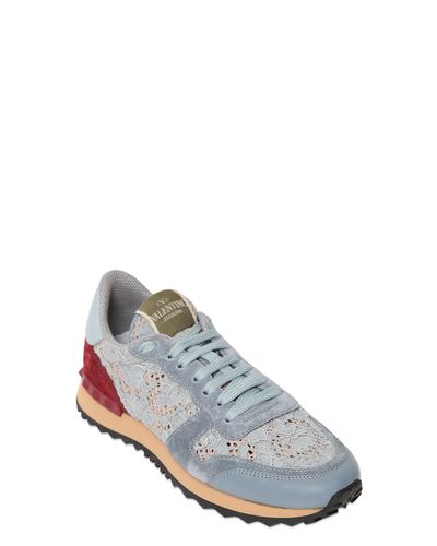 valentino rockstud trainers blue