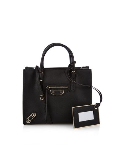 pomp Vooruitgaan koppeling Balenciaga Mini Papier A4 Leather Cross-Body Bag in Black - Lyst