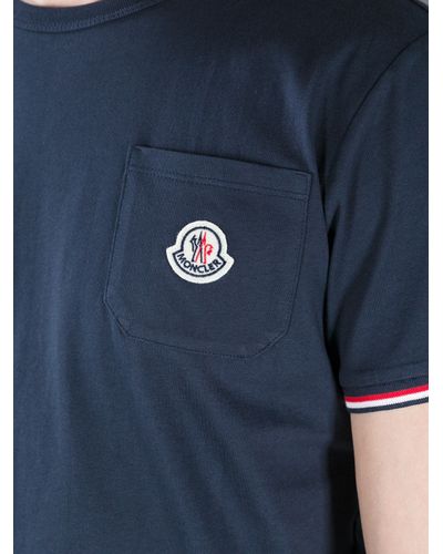 blue moncler tshirt