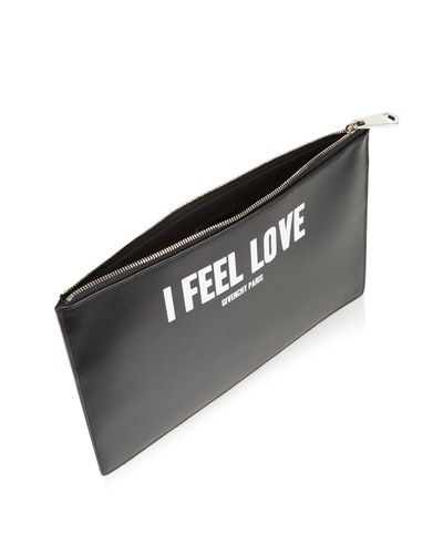Givenchy I Feel Love Leather Pouch in Black | Lyst