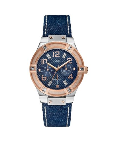 denim guess watch