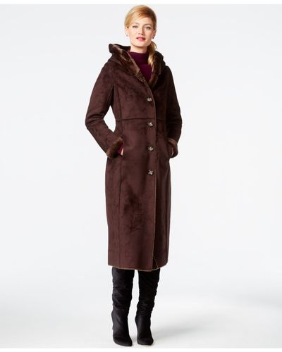 Faux shearling maxi coat Clearance