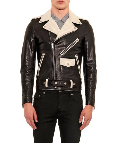 black jacket white collar