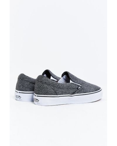 mens vans slip ons grey