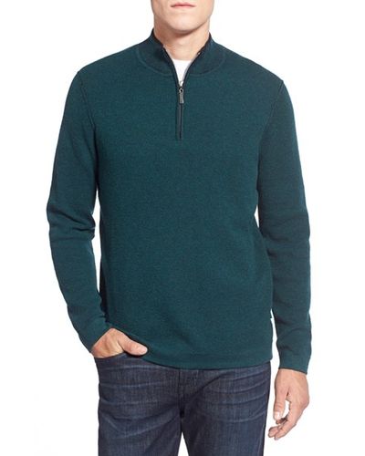 Tommy Bahama 'seaside Lux' Cotton & Cashmere Half Zip Sweater in Camel ...