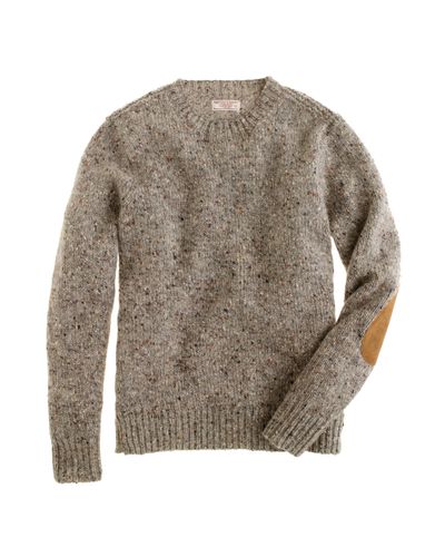 J.Crew Wallace & Barnes Donegal Wool Sweater - Natural