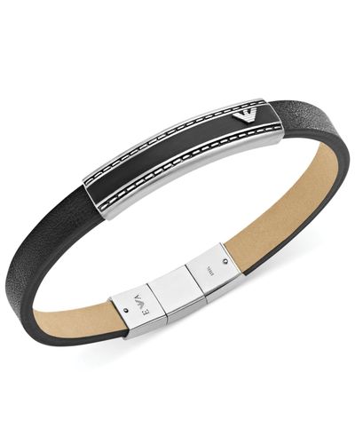 emporio armani stainless steel bracelet