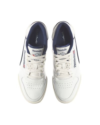 Reebok Leather Act 600 85 Sneakers in White (Blue) for Men | Lyst