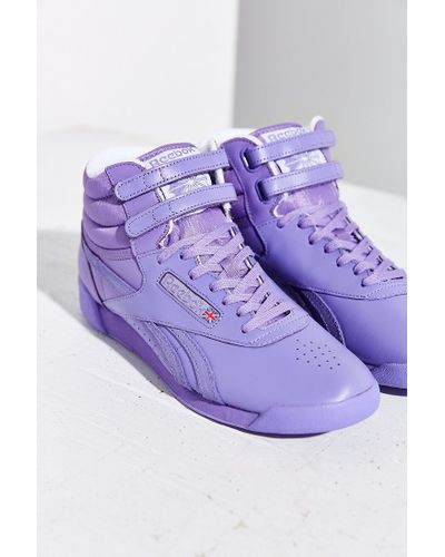 reebok freestyle hi purple