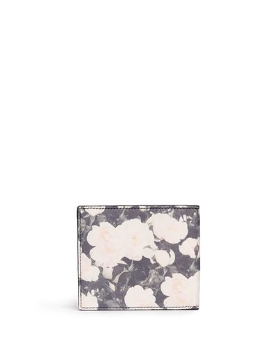 Givenchy Floral Coated Leather Wallet For Men Lyst