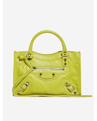 balenciaga mini city yellow