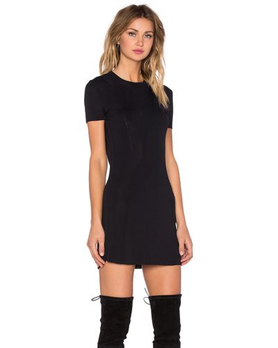 Osklen Short Sleeve Mini Dress in Black ...