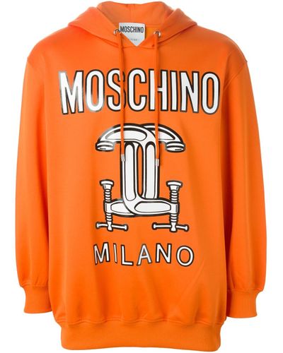 moschino orange hoodie