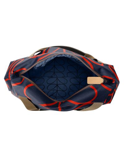 Orla Kiely Giant Linear Stem Classic Zip Shoulder Bag In Navy Blue Lyst Orla Kiely Giant Linear Stem Classic Zip Shoulder Bag In Navy Blue Lyst