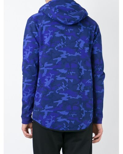 nike tech fleece camo blue
