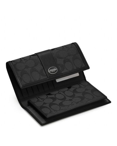 Coach Checkbook Wallet In Signature Fabric 2024 www.alhudapk