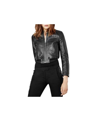 maje beline leather jacket