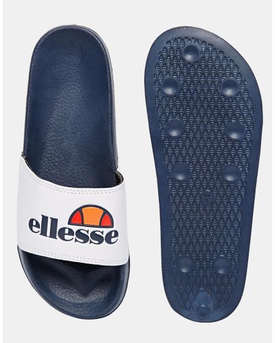 white ellesse sliders