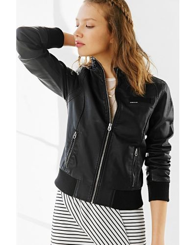 members only vegan leather jacket