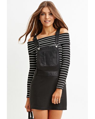 overall leather dress