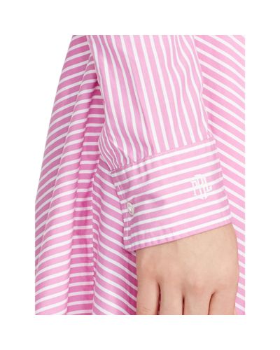ralph lauren pink and white striped dress
