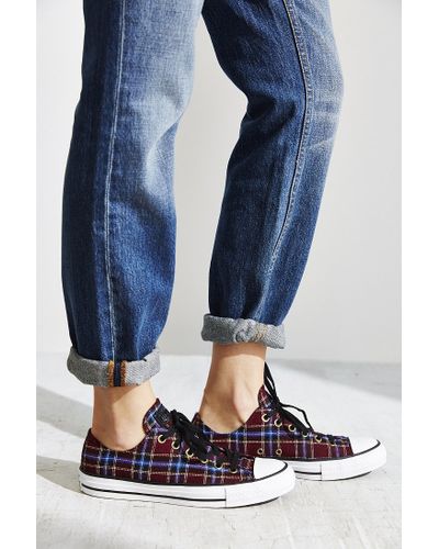 converse all star plaid
