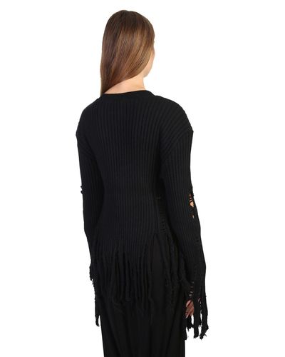balmain black and white sweater