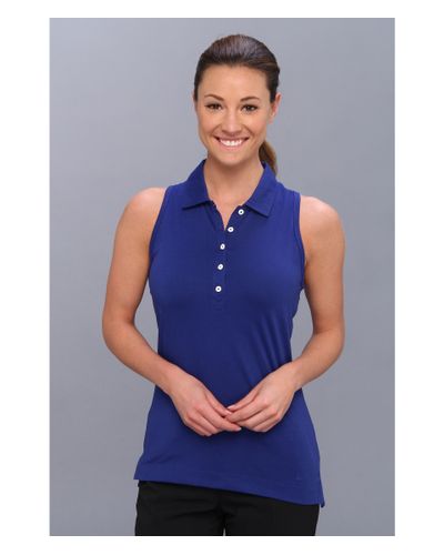 Nike Sport Core Sleeveless Racerback Polo in Blue | Lyst