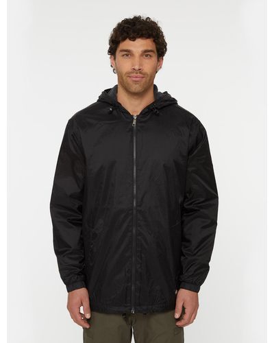 Dickies Nylon Hooded Fleece-lined Jacket - Black