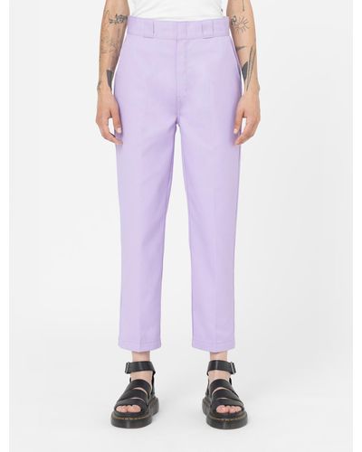 Dickies Phoenix Cropped Trousers - Purple