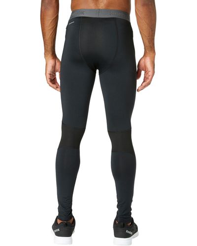 Reebok Synthetic Cold Weather Compression Tights in Black for Men - Lyst